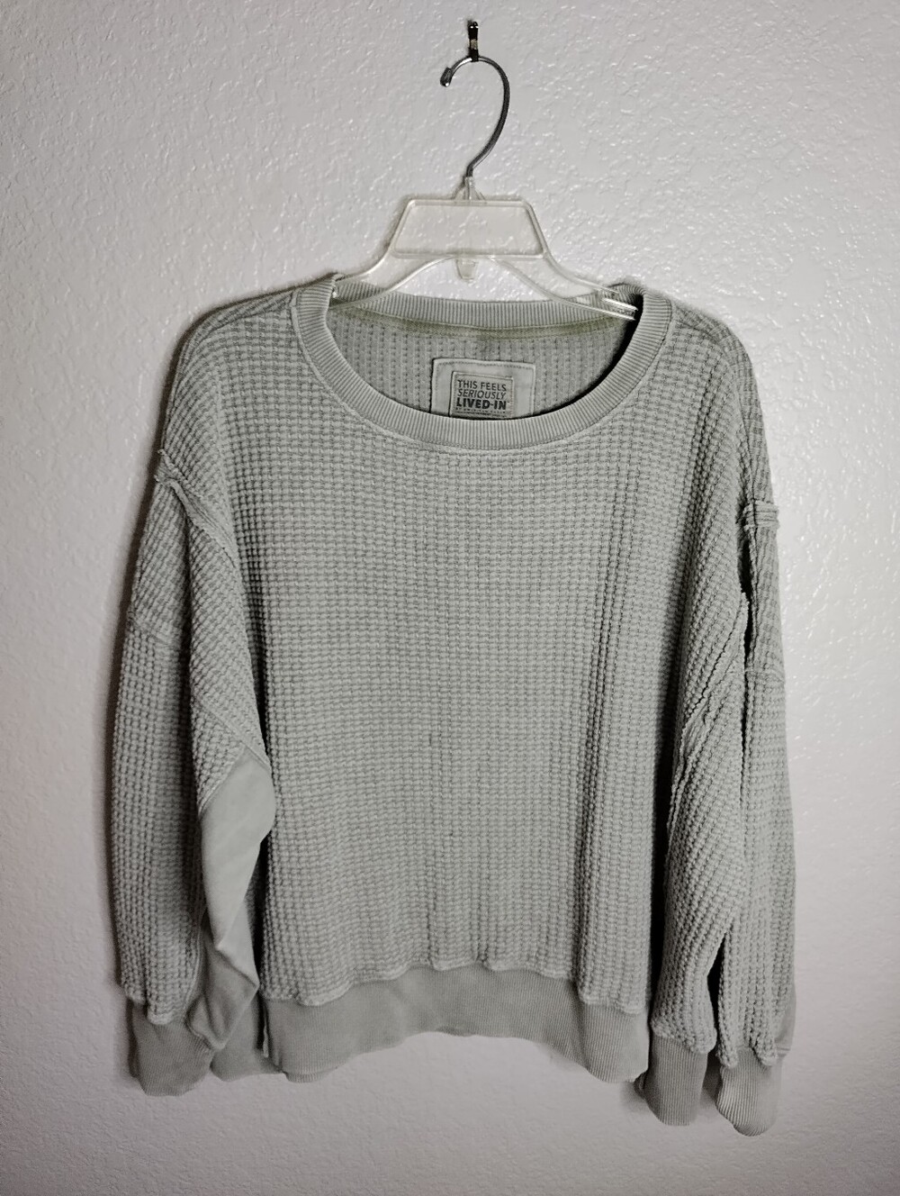 American Eagle Big Hug Waffle Sweatshirt Sz M - Picture 2 of 8